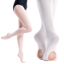 Load image into Gallery viewer, Convertible Soft Microfiber Ballet Tights- Girls
