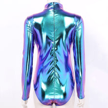 Load image into Gallery viewer, High Neck Metallic Leotard- Adult
