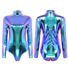 Load image into Gallery viewer, High Neck Metallic Leotard- Adult
