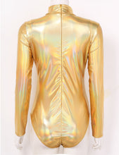Load image into Gallery viewer, High Neck Metallic Leotard- Adult
