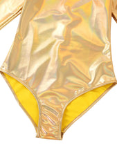 Load image into Gallery viewer, High Neck Metallic Leotard- Adult
