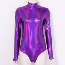 Load image into Gallery viewer, High Neck Metallic Leotard- Adult
