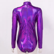 Load image into Gallery viewer, High Neck Metallic Leotard- Adult
