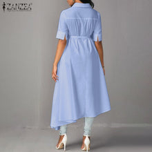 Load image into Gallery viewer, Solid Asymmetric Button Blouse
