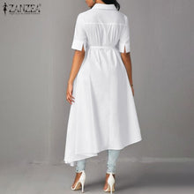 Load image into Gallery viewer, Solid Asymmetric Button Blouse
