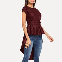 Load image into Gallery viewer, Solid Asymmetrical Blouse
