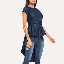 Load image into Gallery viewer, Solid Asymmetrical Blouse
