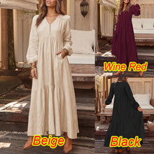 Load image into Gallery viewer, Casual V Neck Long Dress
