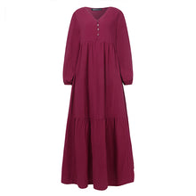 Load image into Gallery viewer, Casual V Neck Long Dress
