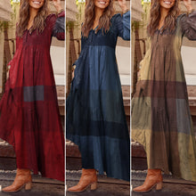 Load image into Gallery viewer, Casual V Neck Long Dress
