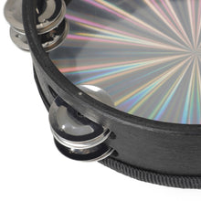 Load image into Gallery viewer, Double Row Jingles Wood Tambourine- 8&quot;
