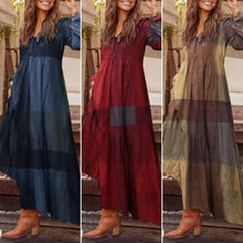 Load image into Gallery viewer, Casual V Neck Long Dress
