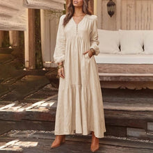 Load image into Gallery viewer, Casual V Neck Long Dress
