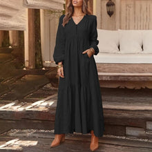 Load image into Gallery viewer, Casual V Neck Long Dress
