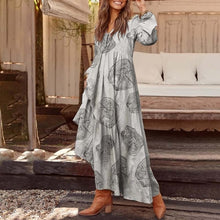 Load image into Gallery viewer, Casual V Neck Long Dress
