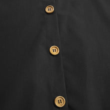Load image into Gallery viewer, Solid Puff Sleeve Button Dress
