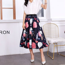 Load image into Gallery viewer, Elastic Pattern Pleated Skirt
