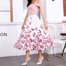 Load image into Gallery viewer, Elastic Pattern Pleated Skirt
