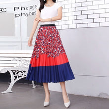Load image into Gallery viewer, Elastic Pattern Pleated Skirt
