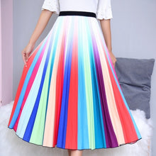Load image into Gallery viewer, Elastic Pattern Pleated Skirt
