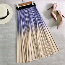 Load image into Gallery viewer, Elastic Pattern Pleated Skirt
