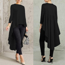 Load image into Gallery viewer, Elegant Solid Asymmetrical Blouse
