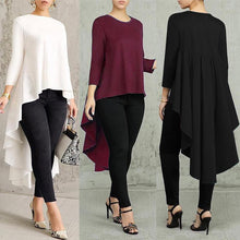 Load image into Gallery viewer, Elegant Solid Asymmetrical Blouse
