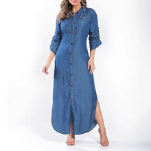 Load image into Gallery viewer, Long L/S  Button Dress
