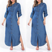 Load image into Gallery viewer, Long L/S  Button Dress
